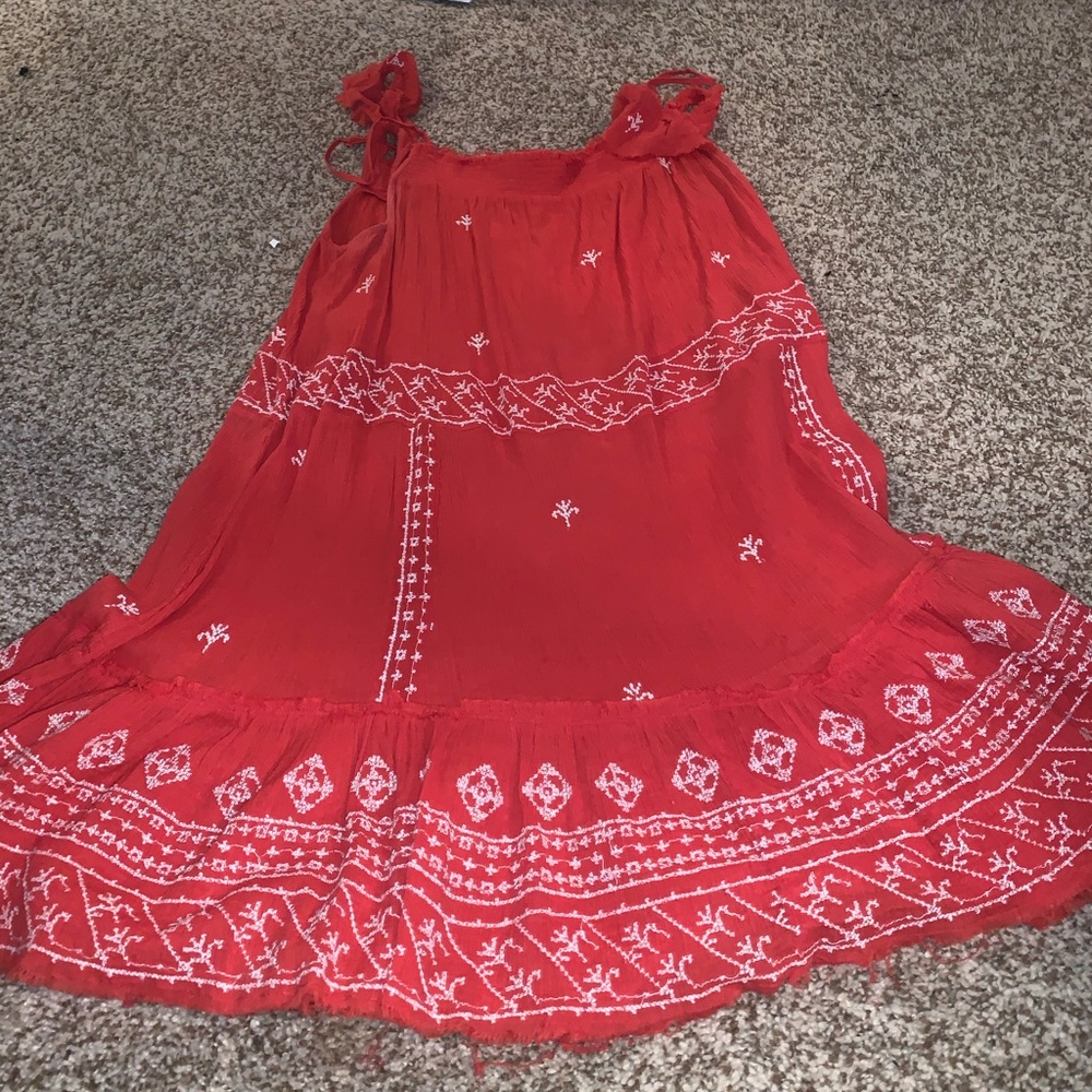 Orange free people dress